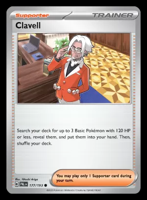 Pokemon TCG Scarlet Violet Paldea Evolved Clavell