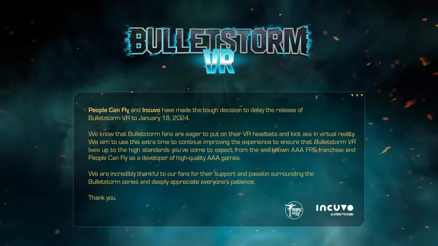 Bullterstorm VR odklad delayed