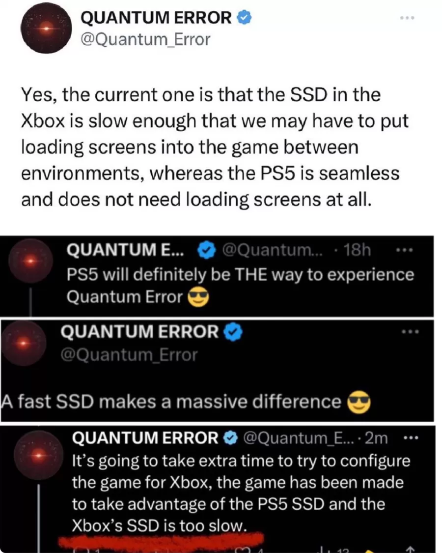 Quantum Error SSD PS5