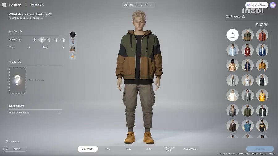 inZOI Character editor 6