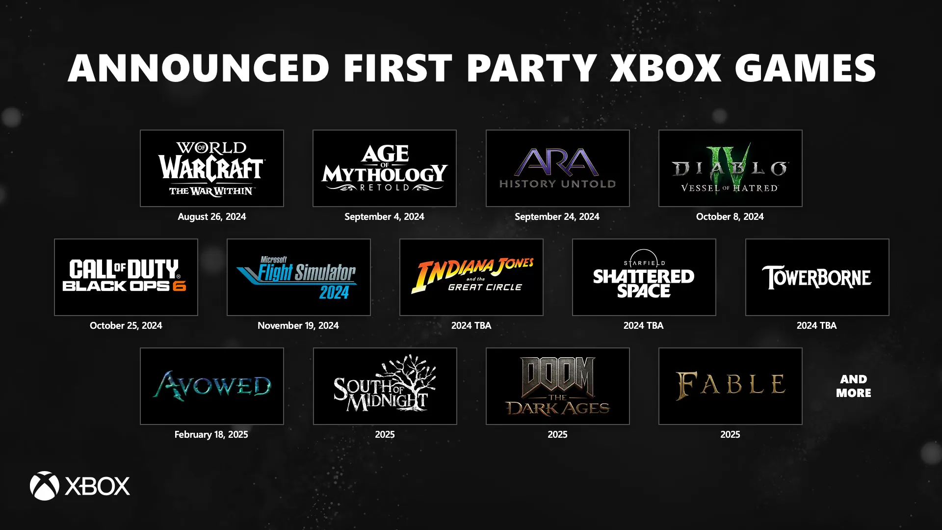 Xbox release games 2024