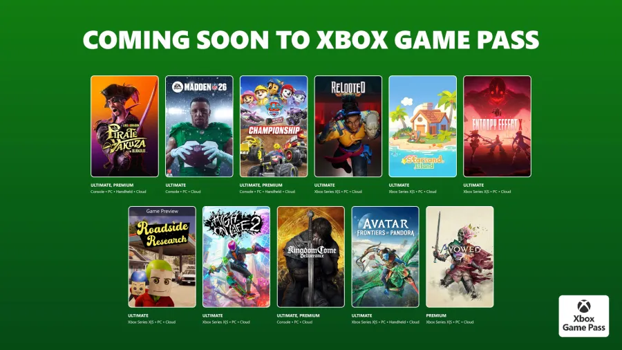Xbox Game Pass Februar 2026