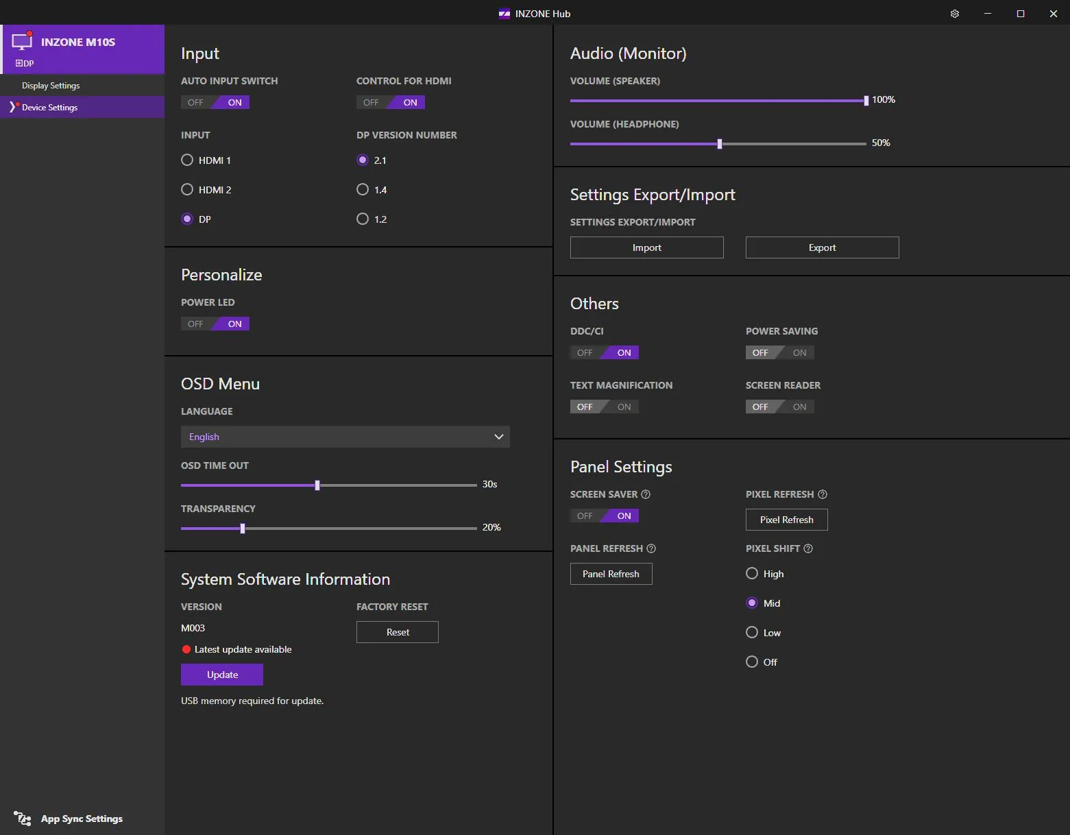 Sony Inzone Hub Monitor App 2